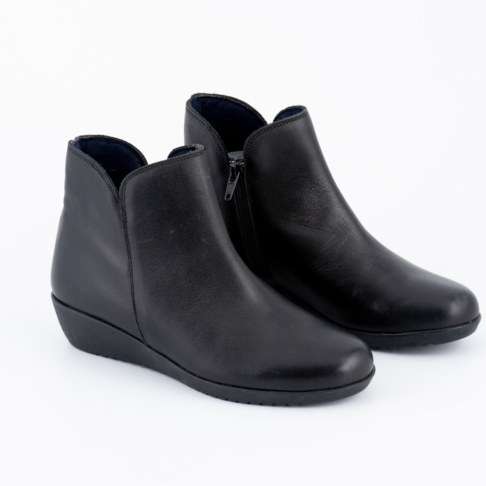 Liberitae Δερμάτινα Μαύρα Μποτάκια - Image 3
