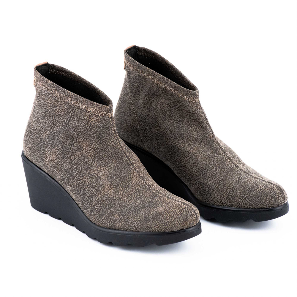 Toni Pons Δερμάτινα Γκρι-Μπεζ Μποτάκια - Image 3