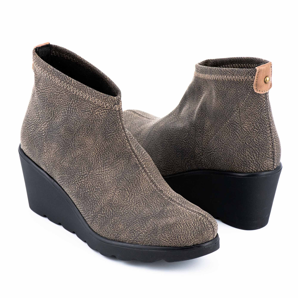 Toni Pons Δερμάτινα Γκρι-Μπεζ Μποτάκια - Image 4