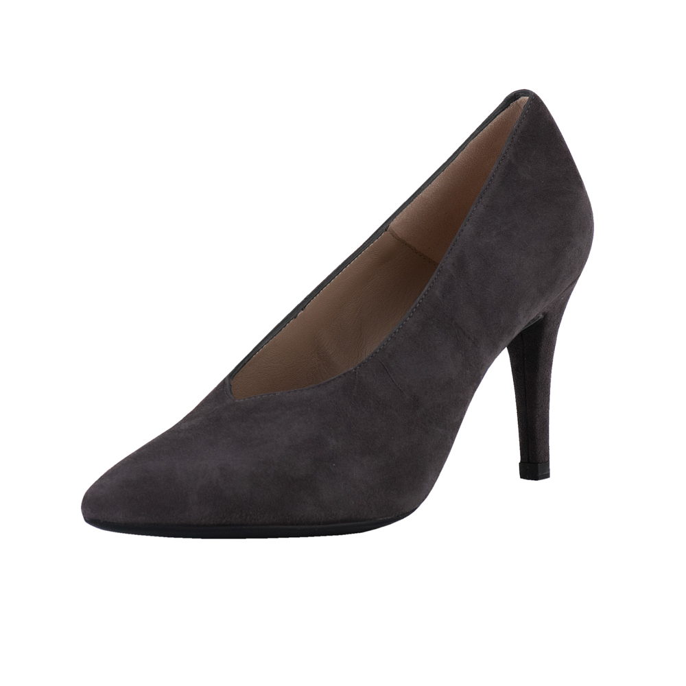 Unisa Καστόρινες Γκρί Γόβες με Ψηλό Τακούνι - Image 2