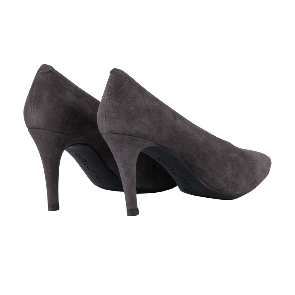 Unisa Καστόρινες Γκρί Γόβες με Ψηλό Τακούνι - Image 4