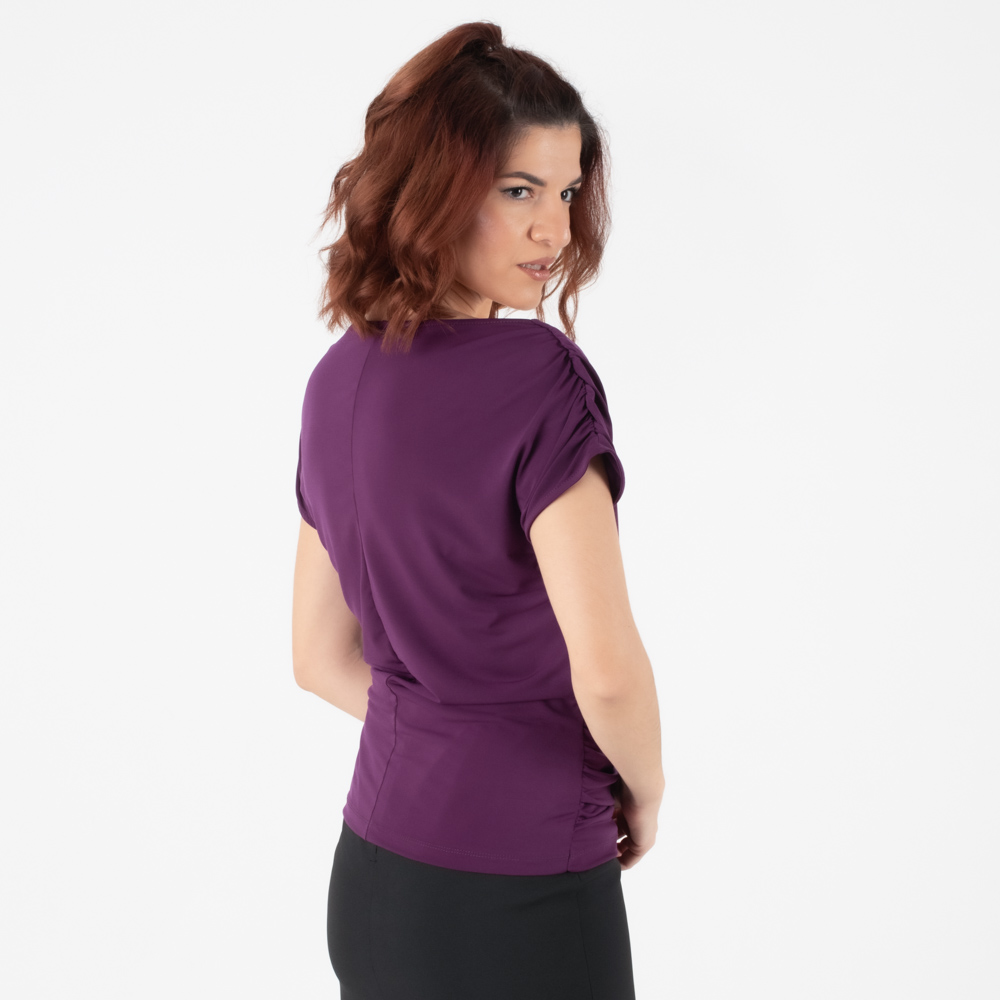 Dejavu Μωβ Κρουαζέ Μπλούζα - Image 2