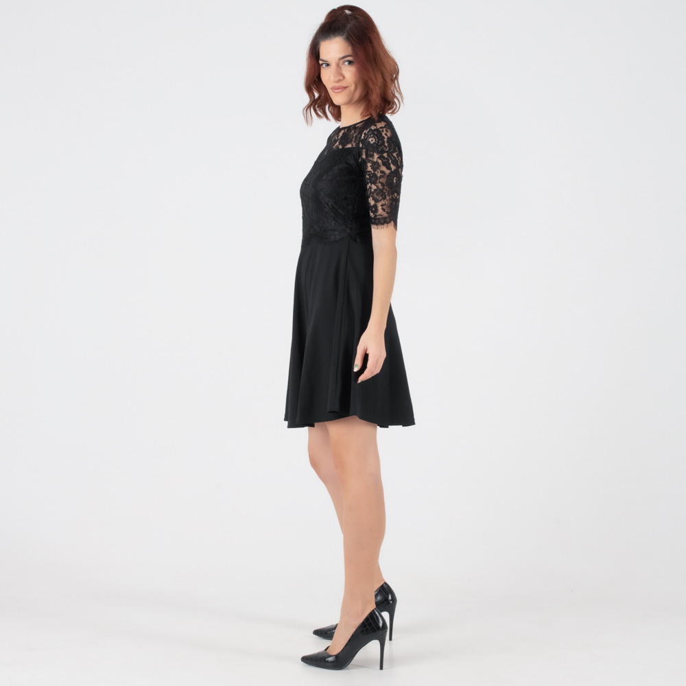 Fullah Sugah Γυναικείο Φόρεμα Μαύρο με Δαντέλα - Image 4