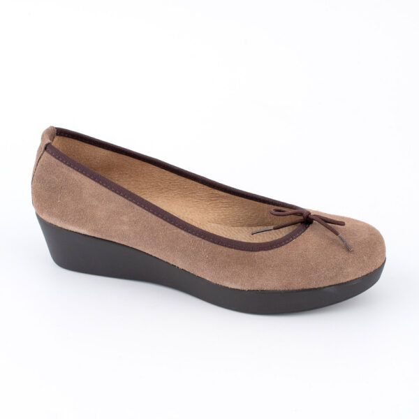 Liberitae Καστόρινες Μπεζ-Εκρού Μπαλαρίνες