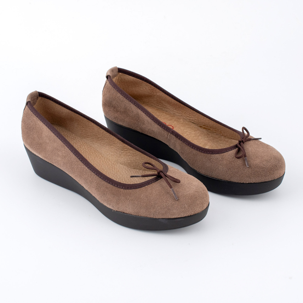 Liberitae Καστόρινες Μπεζ-Εκρού Μπαλαρίνες - Image 2