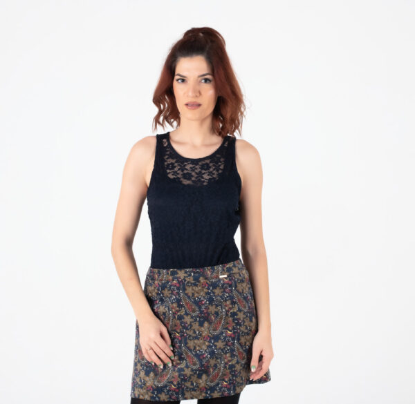 Fullah Sugah Μαύρη από Δαντέλα Μπλούζα-Κορμάκι