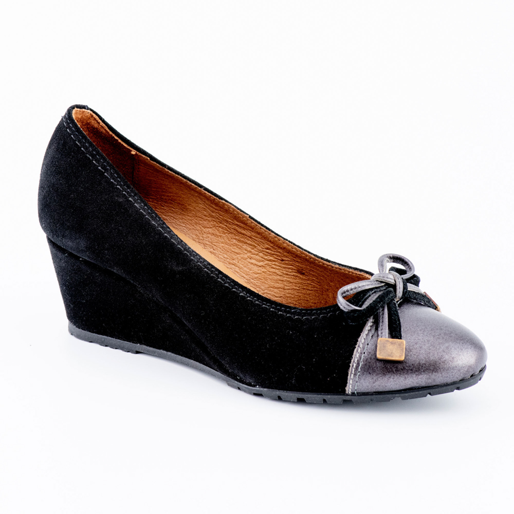 Mari Crug Γυναικείες Μαύρες Πλατφόρμες Καστόρινες - Image 2