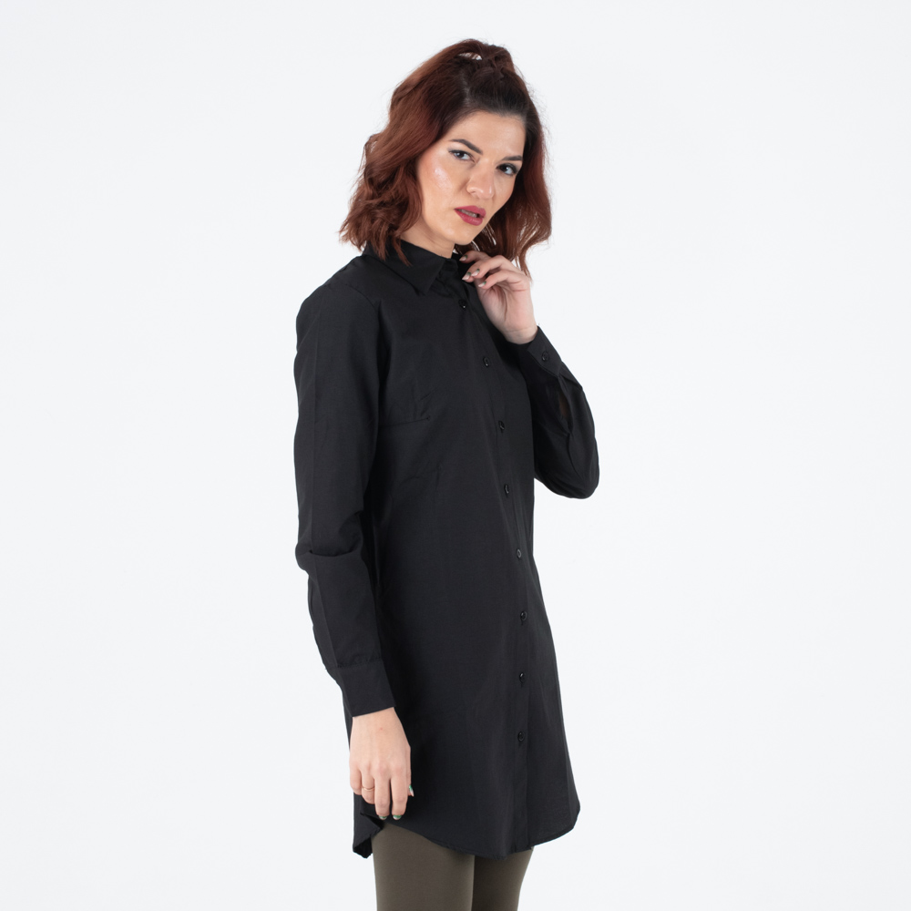 Fulham Street Μαύρο Μακρύ Πουκάμισο - Image 4