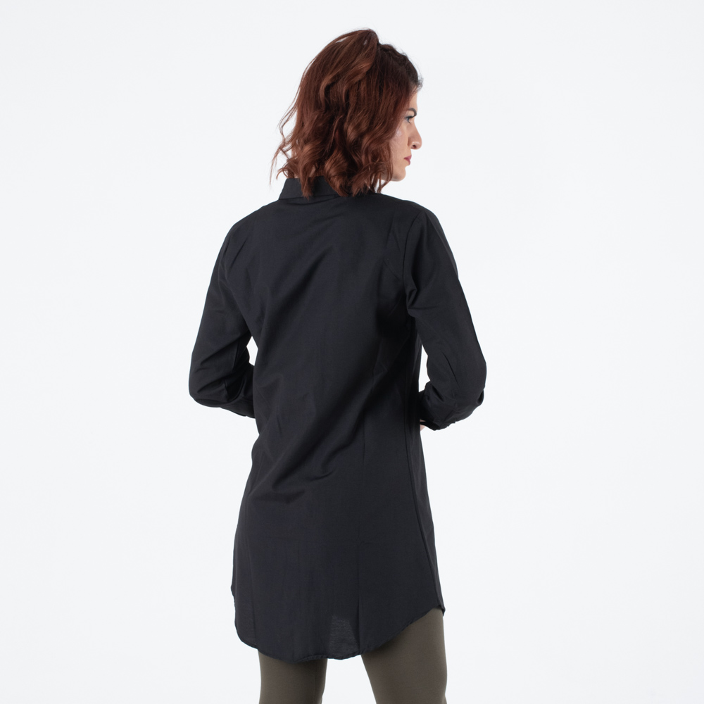 Fulham Street Μαύρο Μακρύ Πουκάμισο - Image 5