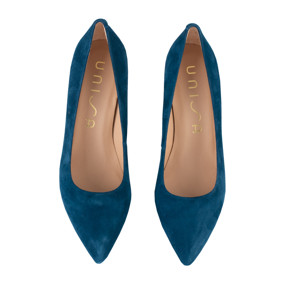 Unisa Καστόρινες Μπλέ Ανοιχτό Γόβες με Ψηλό Τακούνι - Image 5