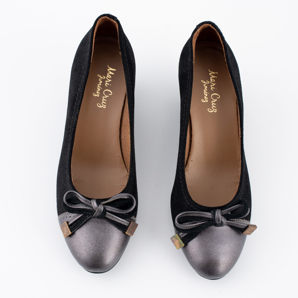 Mari Crug Γυναικείες Μαύρες Πλατφόρμες Καστόρινες - Image 5