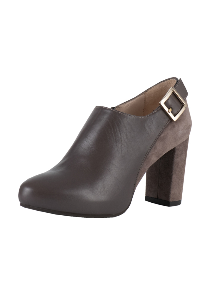 Unisa Γκρί Δερμάτινα Μποτάκια με Ψηλό Τακούνι - Image 2