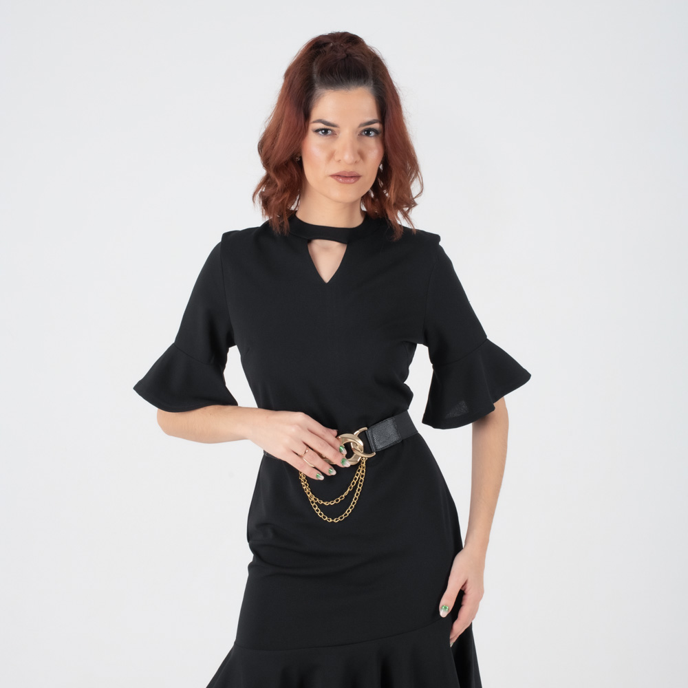 Fullah Sugah Μαύρο Midi Φόρεμα - Image 3