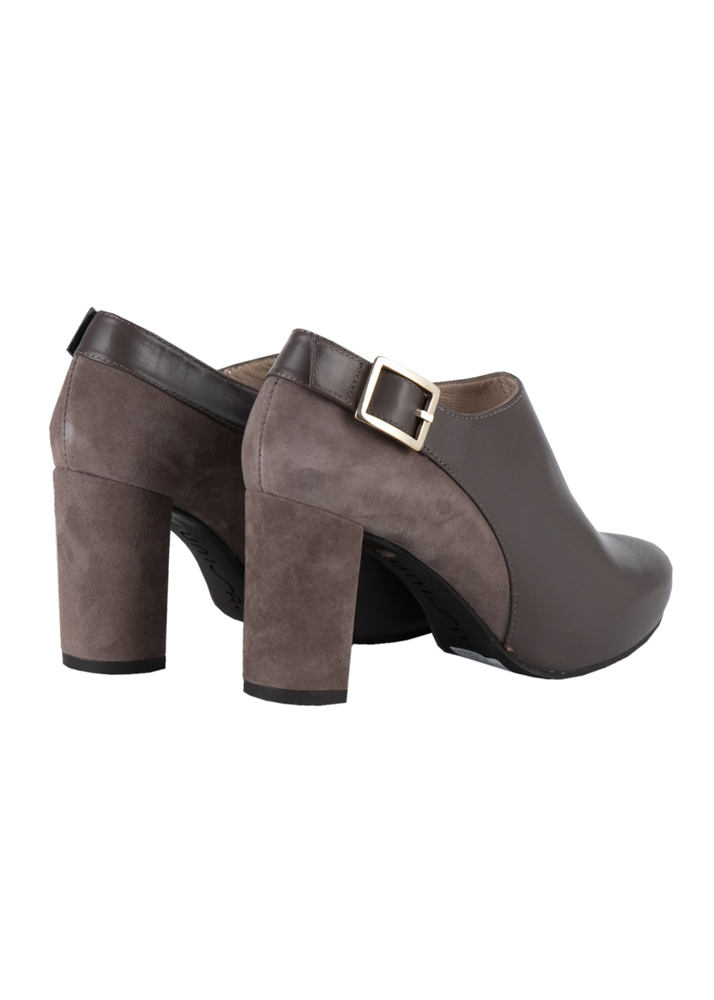 Unisa Γκρί Δερμάτινα Μποτάκια με Ψηλό Τακούνι - Image 4