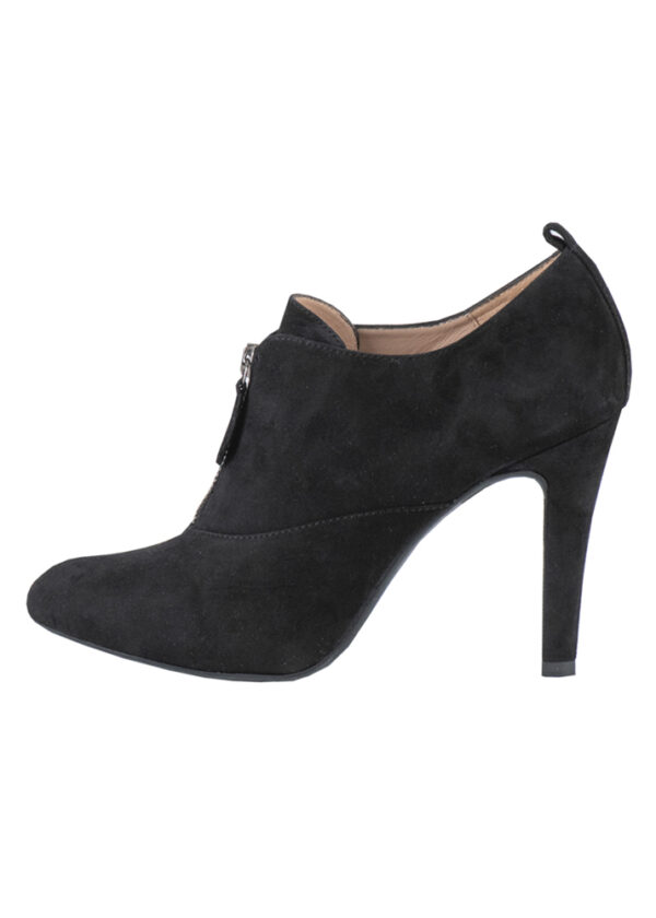Unisa Μαύρα Καστόρινα Μποτάκια με Ψηλό Τακούνι