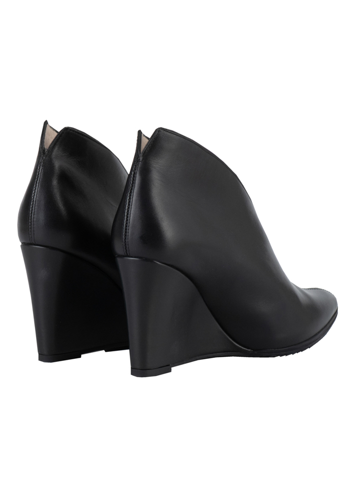 Unisa Μαύρα Δερμάτινα Μποτάκια με Τακούνι Πλατφόρμας - Image 4