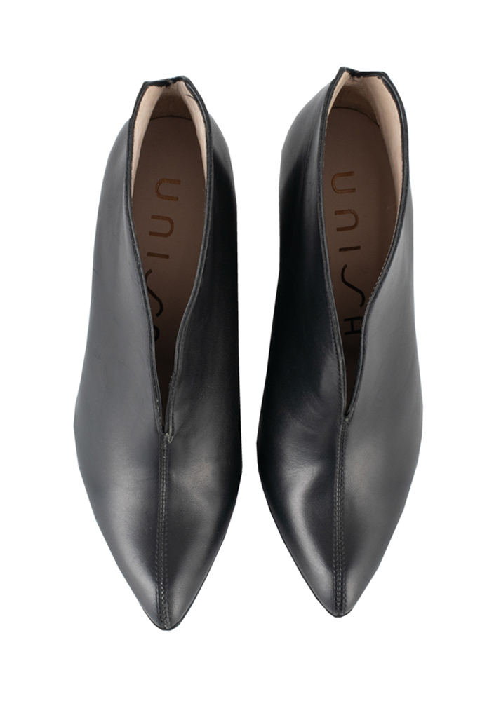 Unisa Μαύρα Δερμάτινα Μποτάκια με Τακούνι Πλατφόρμας - Image 6