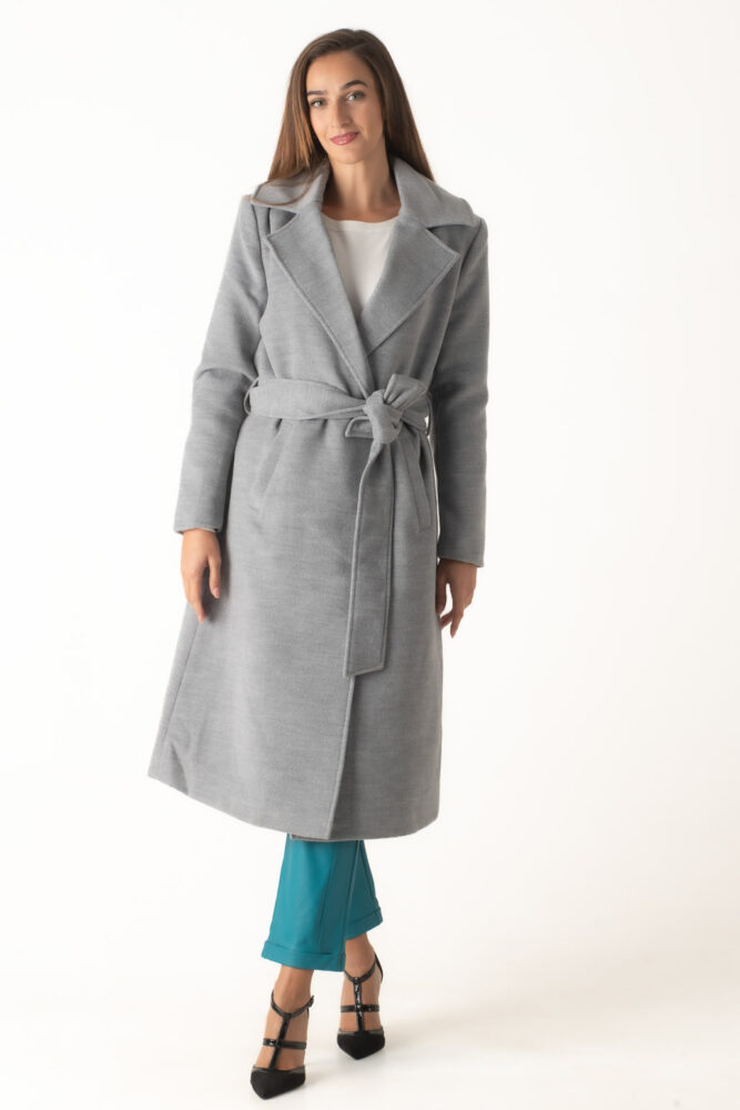 Gianni Morati Παλτό Γκρί Ανοιχτό - Image 4