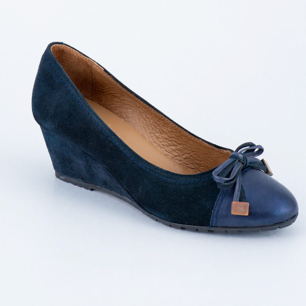 Mari Crug Γυναικείες Μπλέ Σκούρο Πλατφόρμες Καστόρινες - Image 3