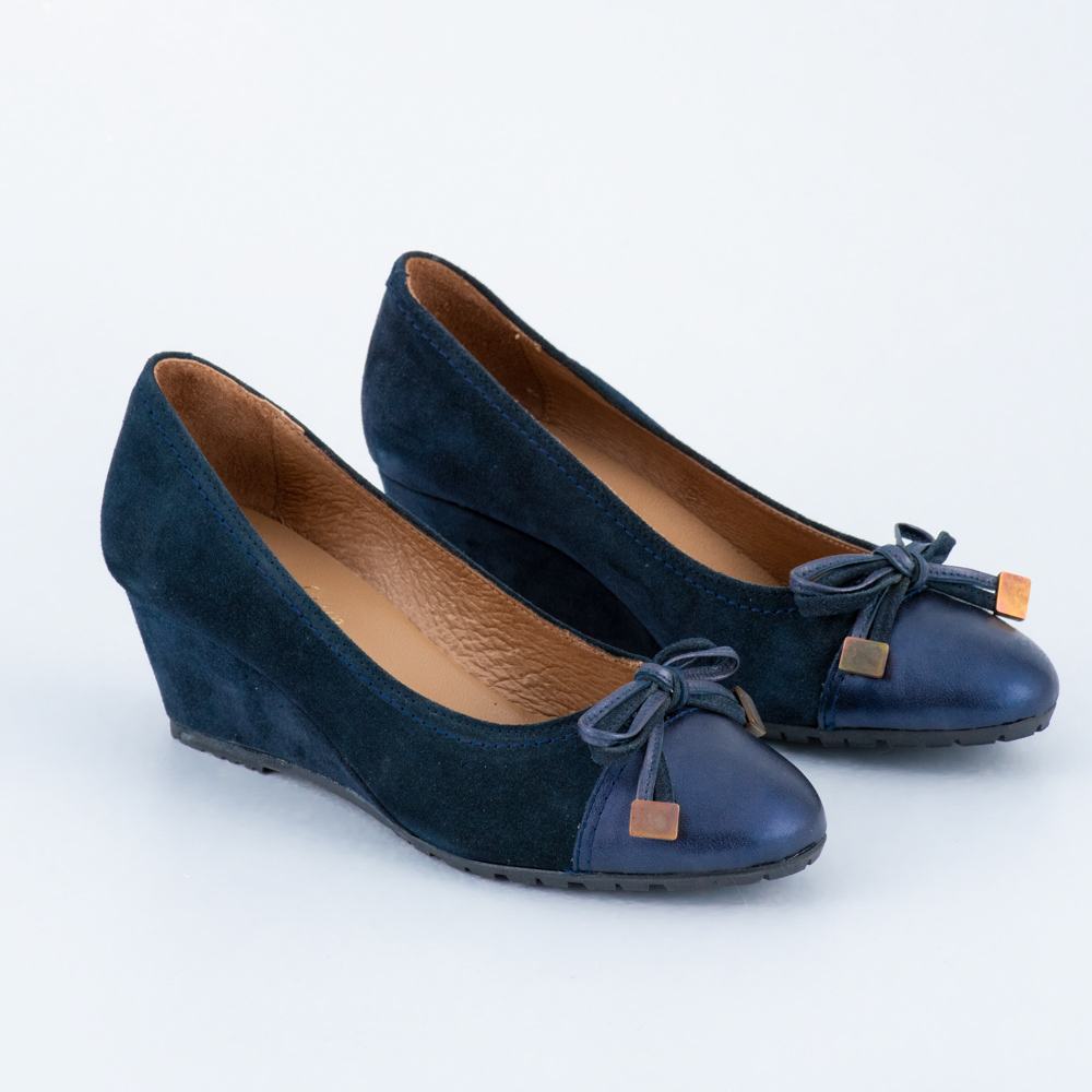 Mari Crug Γυναικείες Μπλέ Σκούρο Πλατφόρμες Καστόρινες - Image 4