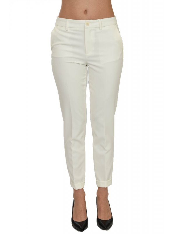 Liu Jo Λευκό Chino Παντελόνι σε ίσια γραμμή - Image 2