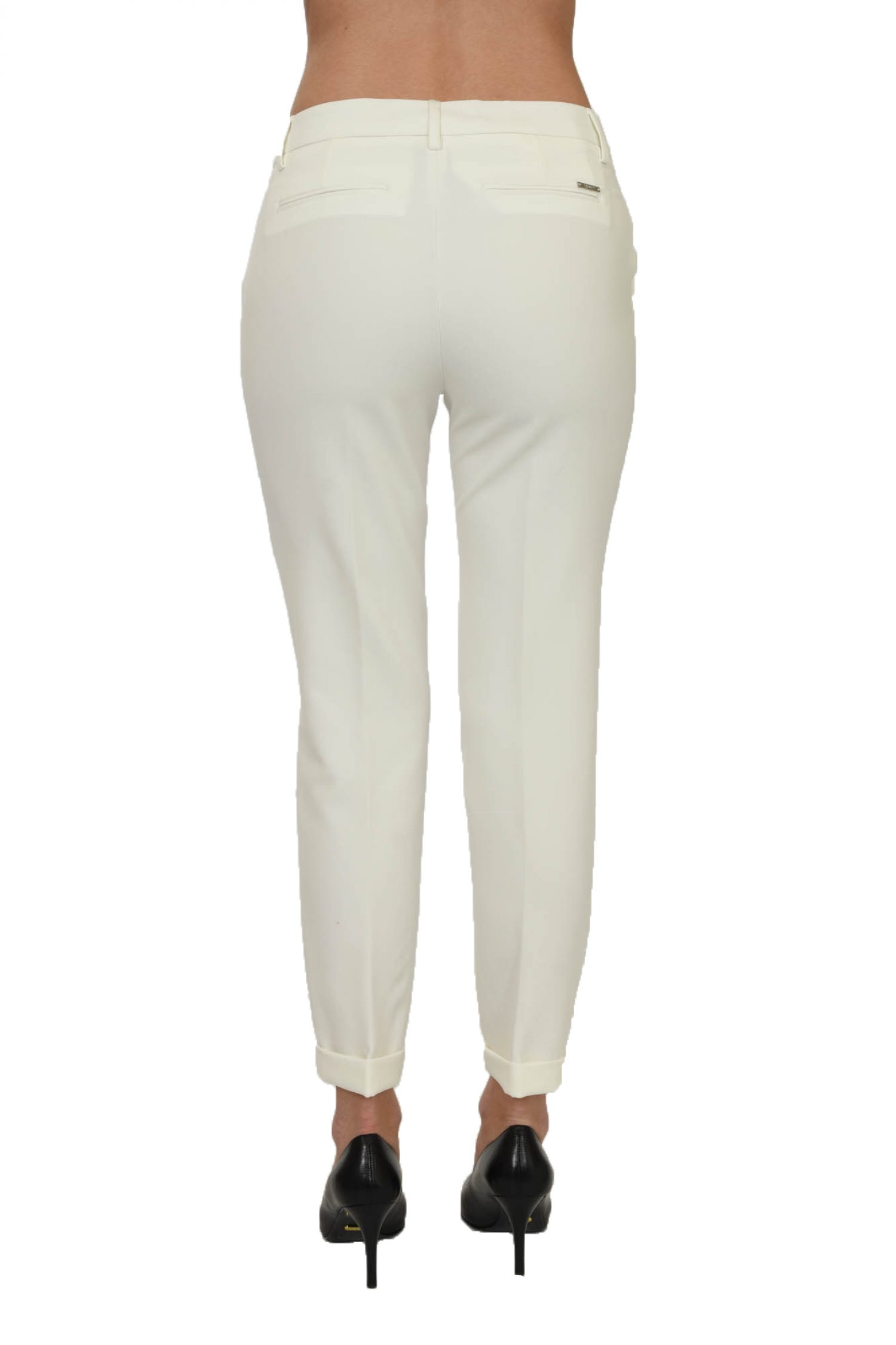 Liu Jo Λευκό Chino Παντελόνι σε ίσια γραμμή - Image 5