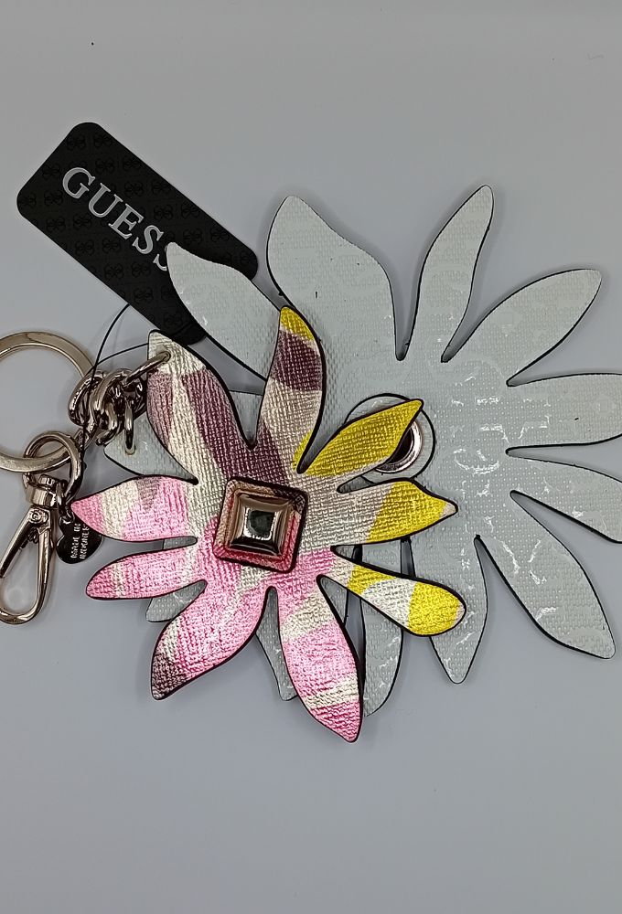 Guess Μπρελόκ Με Λουλούδια Λευκό και Εμπριμέ - Image 3