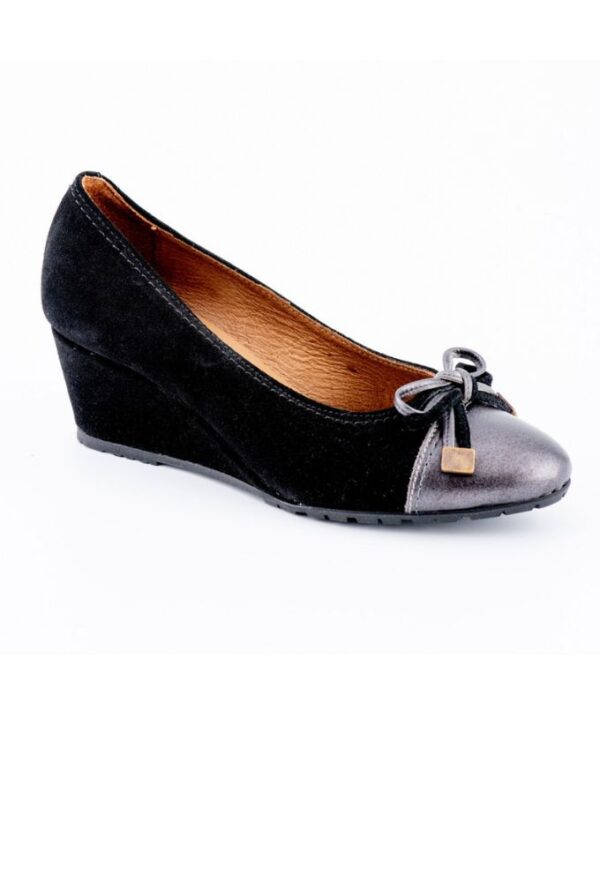 Mari Crug Γυναικείες Μαύρες Πλατφόρμες Καστόρινες