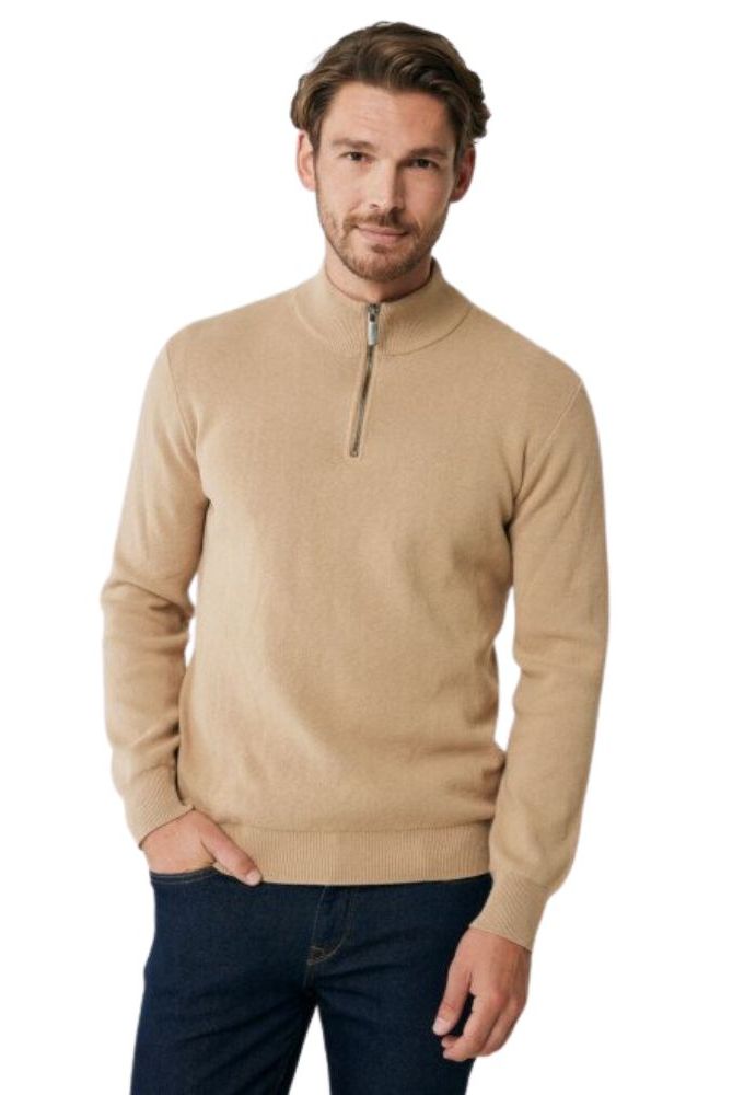 Mexx Fashion Ανδρικό Πουλόβερ Μακρυμάνικο Μπεζ Σκούρο