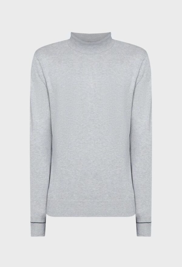 Mexx Fashion Ανδρικό Πουλόβερ Μακρυμάνικο Ζιβάγκο Γκρι Ανοιχτό