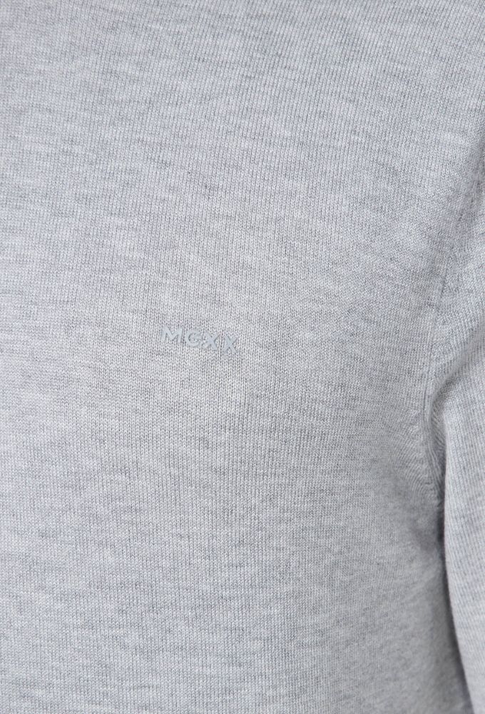 Mexx Fashion Ανδρικό Πουλόβερ Μακρυμάνικο Ζιβάγκο Γκρι Ανοιχτό - Image 2