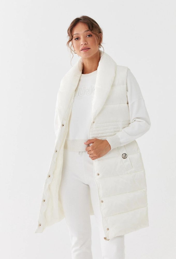 Liu Jo Γυναικείο Αμάνικο Μπουφάν Άσπρο - Image 6