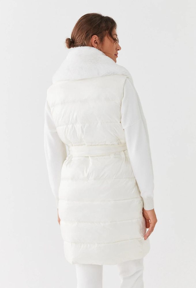 Liu Jo Γυναικείο Αμάνικο Μπουφάν Άσπρο - Image 2