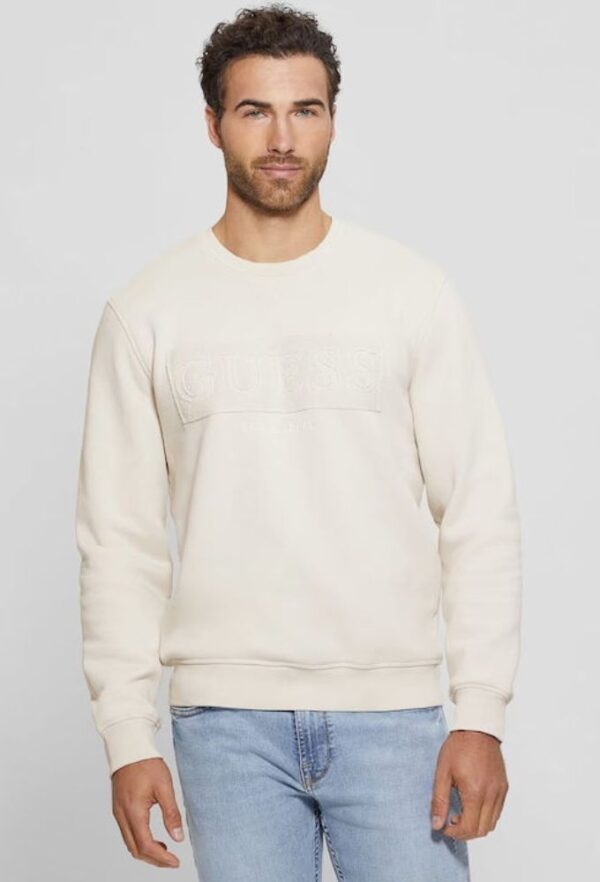 Guess Ανδρικό Φούτερ Ιβουάρ