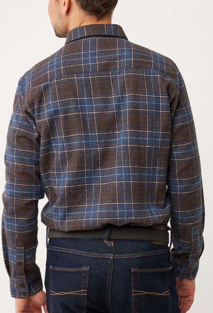 Mexx Fashion Ανδρικό Πουκάμισο με Κανονική Γραμμή Μακρυμάνικo Καρό Μπλε - Image 2