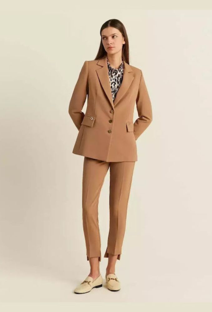 Forel Γυναικείο Υφασμάτινο Παντελόνι Καφέ - Image 5