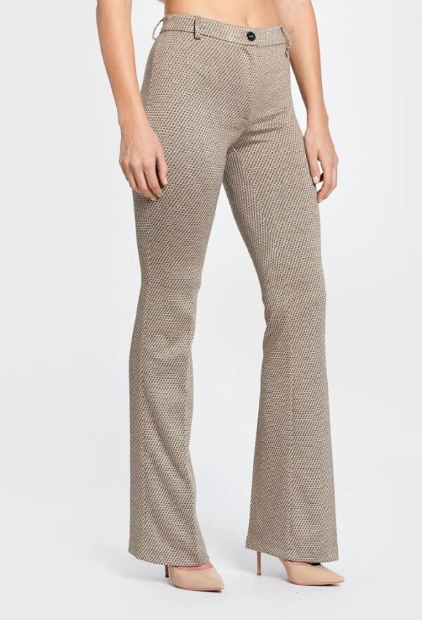 Liu Jo Παντελόνι Υφασμάτινο Μπεζ/Χρυσό Regular Fit