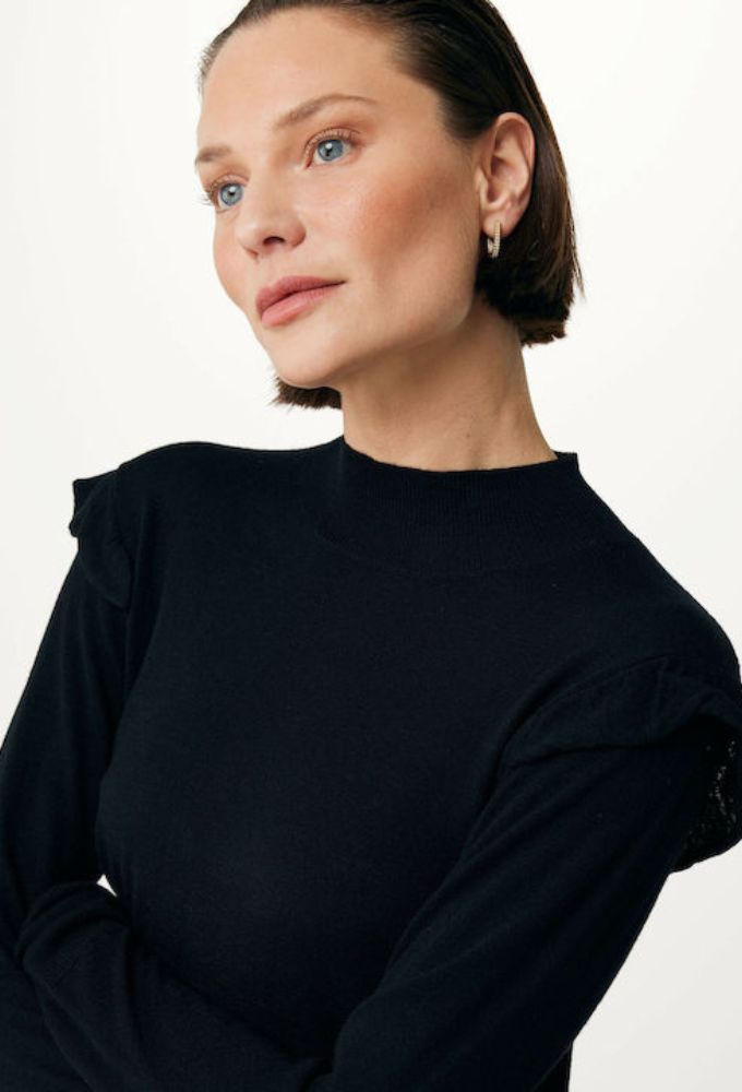 Mexx Fashion Μακρυμάνικο Γυναικείο Πουλόβερ με Ζιβάγκο Μαύρο - Image 4