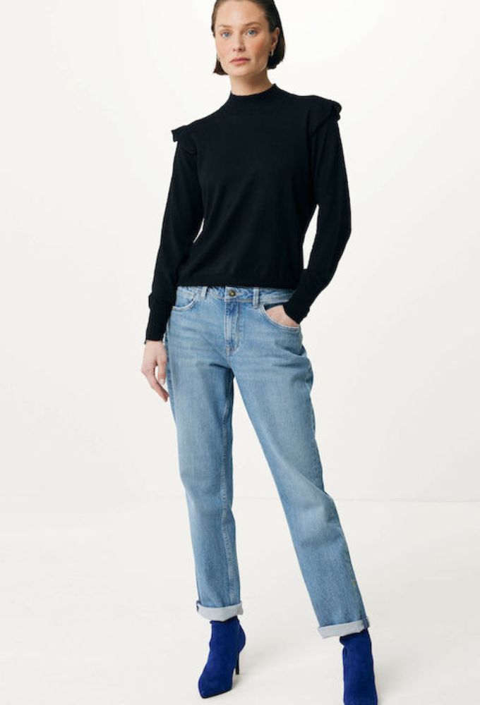 Mexx Fashion Μακρυμάνικο Γυναικείο Πουλόβερ με Ζιβάγκο Μαύρο - Image 3