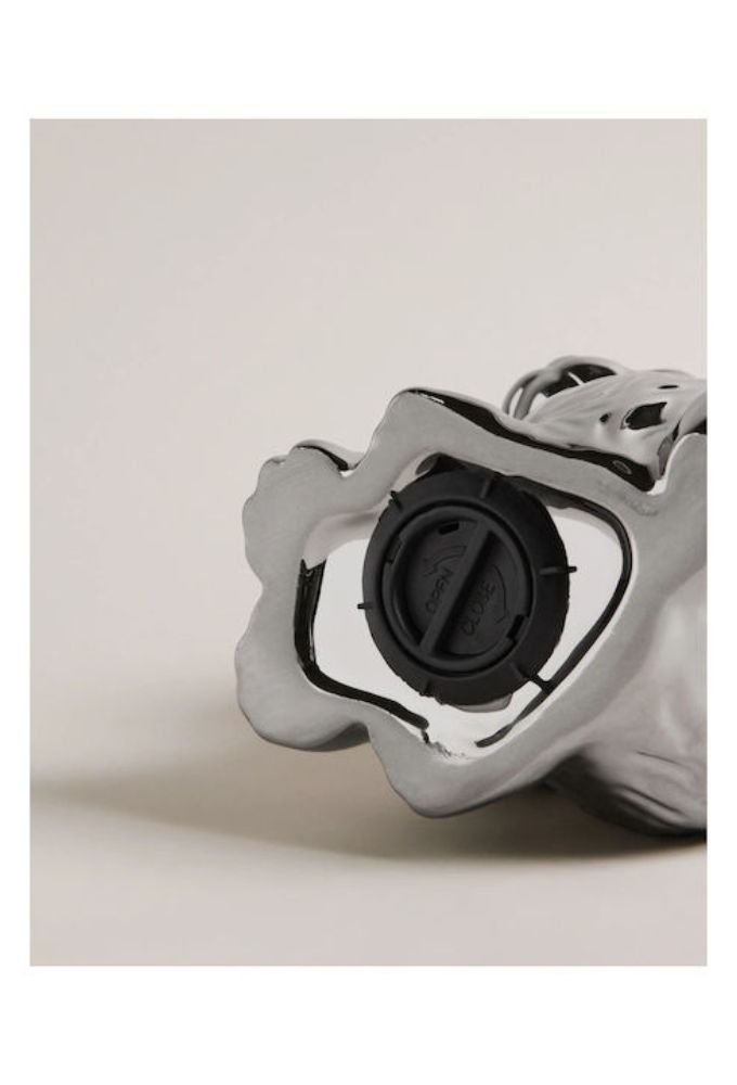 Ted Baker Διακοσμητική Γάτα Κουμπαράς από Κεραμικό Ασημί - Image 3