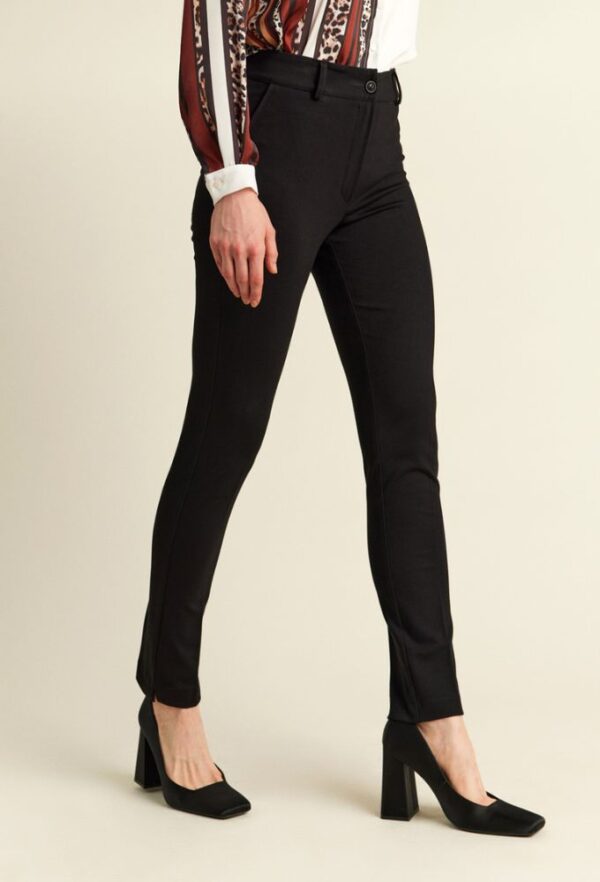 Forel 077.20.01.076 Υφασμάτινο Γυναικείο Παντελόνι Ψηλόμεσο Μαύρο