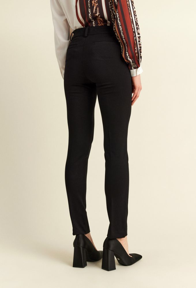 Forel 077.20.01.076 Υφασμάτινο Γυναικείο Παντελόνι Ψηλόμεσο Μαύρο - Image 2