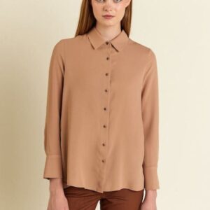 Forel Μακρυμάνικο Γυναικείο Πουκάμισο Καμηλό