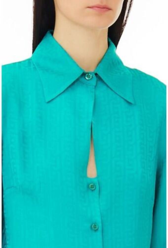 Liu Jo Γυναικείο Πουκάμισο Μονόχρωμο Πράσινο Σμαραγδί - Image 2