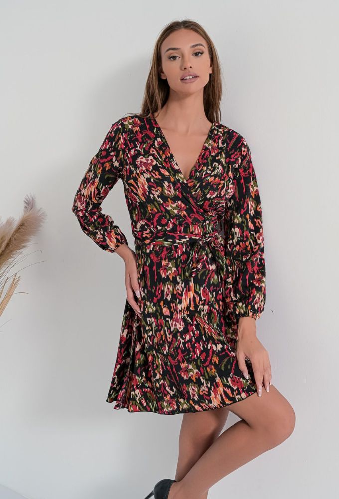 Fullah Sugah Φόρεμα Εμπριμέ με Κρουαζέ Ντεκολτέ - Image 5