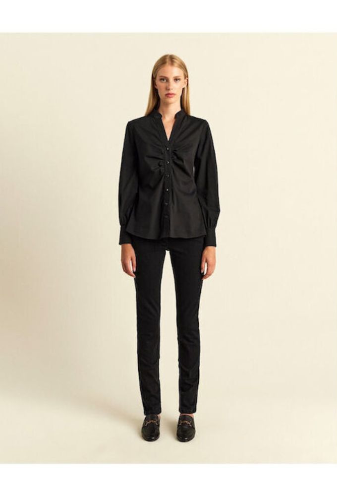 Forel Γυναικείο Jean Παντελόνι Μαύρο - Image 5