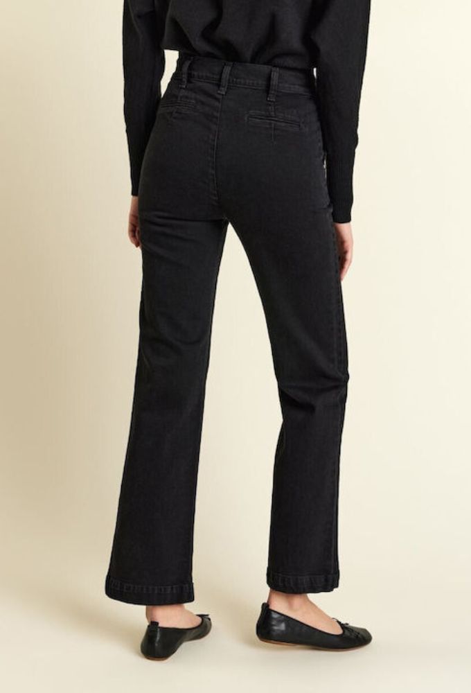 Forel Γυναικείο Jean Παντελόνι Καμπάνα Μαύρο - Image 2