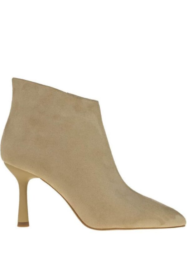 Corina Γυναικεία Μποτάκια με Ψηλό Τακούνι Μπεζ