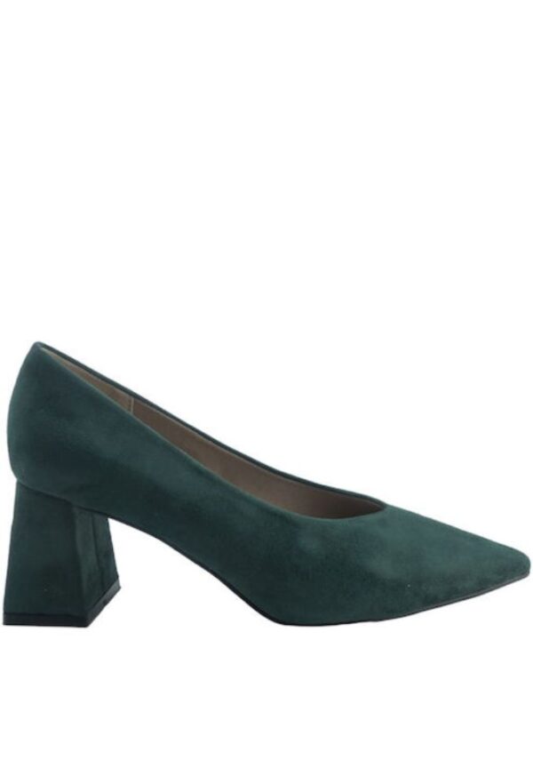 Corina Γόβες Πράσινες με Τετράγωνο Τακούνι