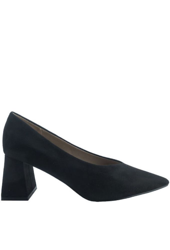 Corina Γόβες Μαύρες με Τετράγωνο Τακούνι